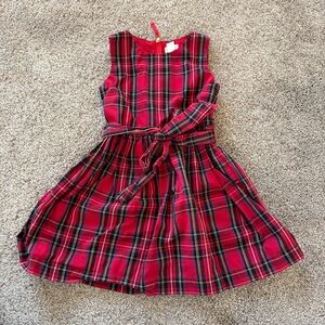 Crewcuts Factory Red Plaid Holiday Dress Girl's Size 5